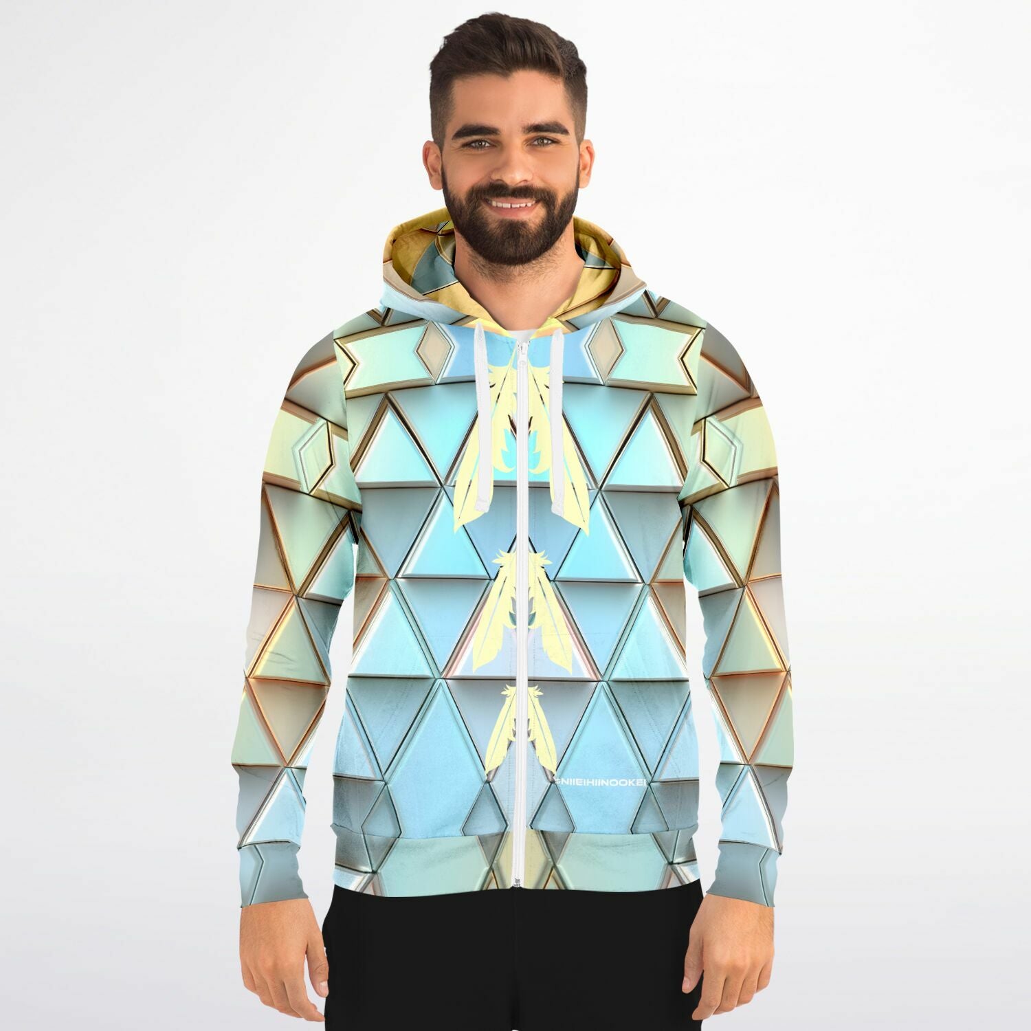 $NiieihiiNookei Athletic Zip-Up Hoodie - AOP