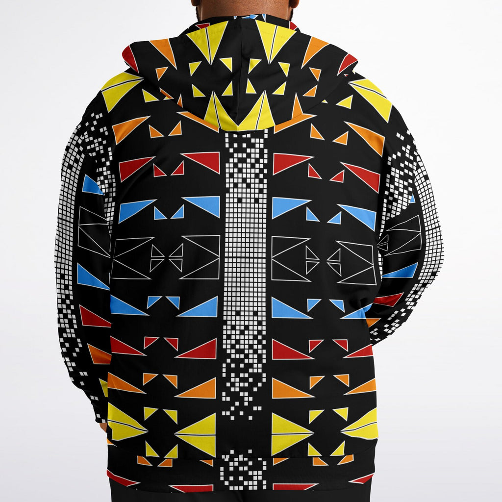 $NiieihiiNookei Fashion Plus-size Ziphoodie - AOP