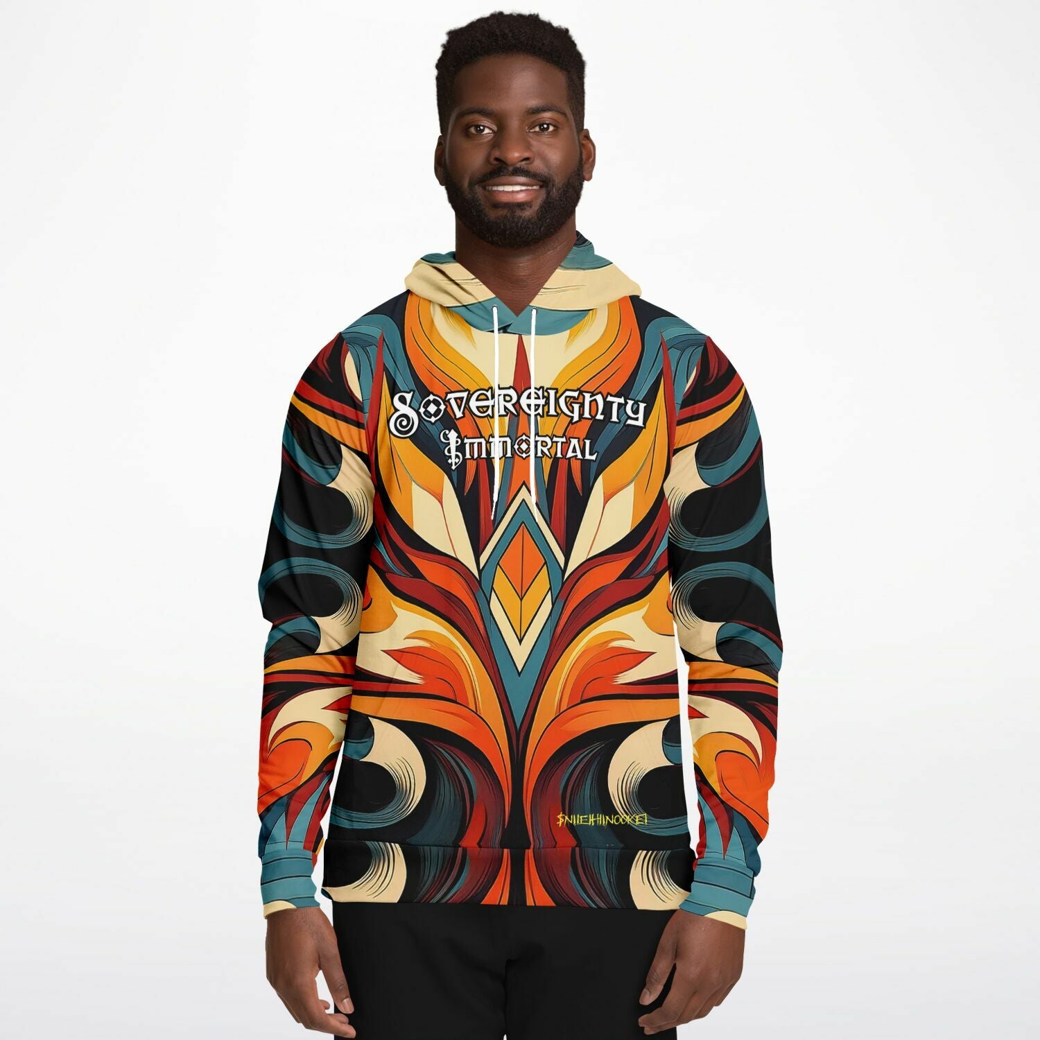 $NiieihiiNookei Sovereignty Immortal Athletic Hoodie - AOP