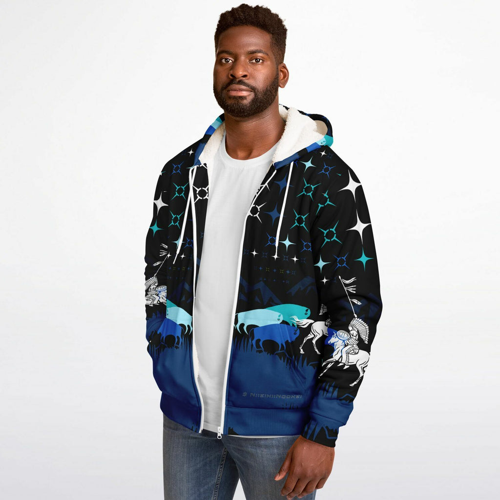 $NiieihiiNookei Microfleece Ziphoodie - AOP