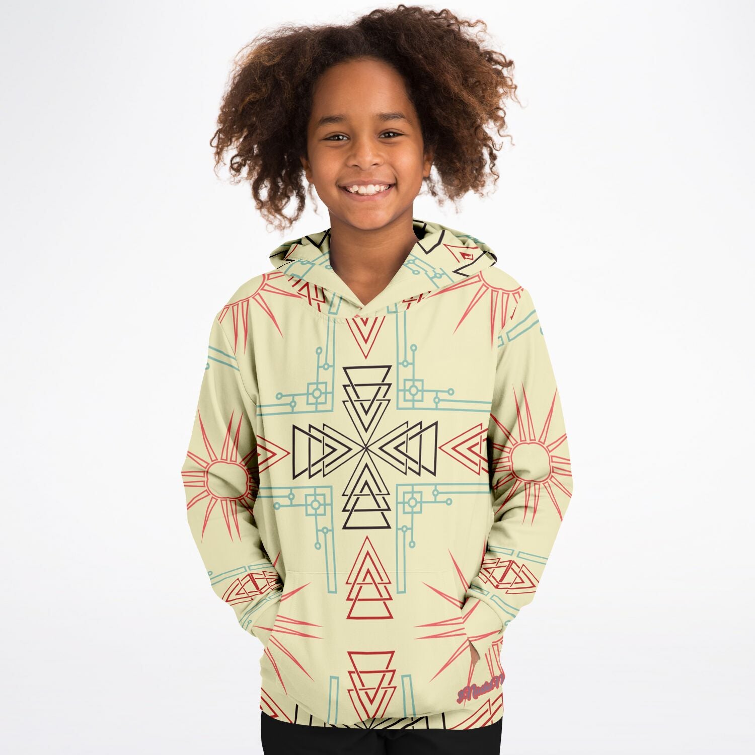 $NiieihiiNookei Athletic Kids Hoodie - AOP