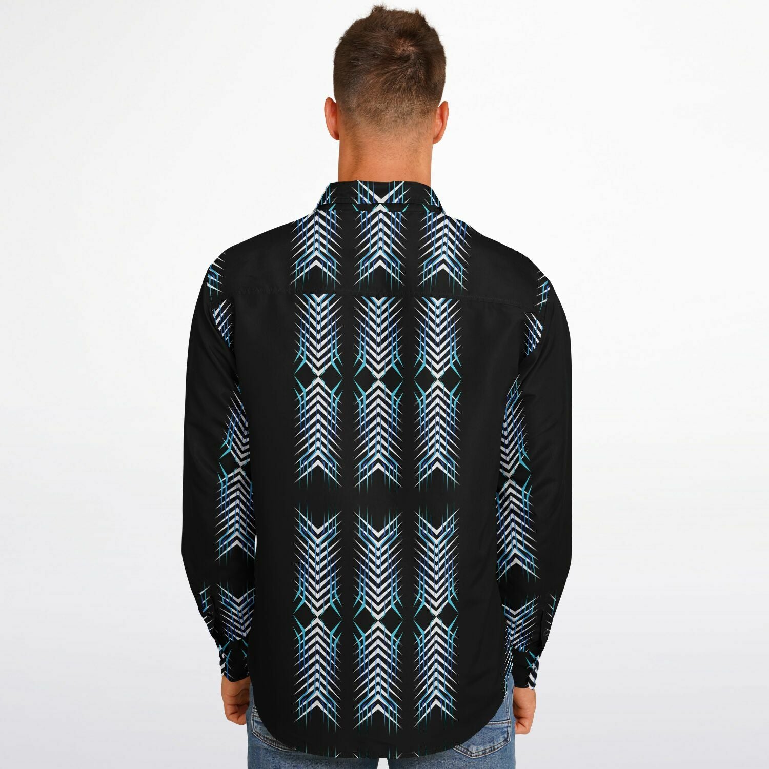 $NiieihiiNookei Long Sleeve Button Down Shirt - AOP