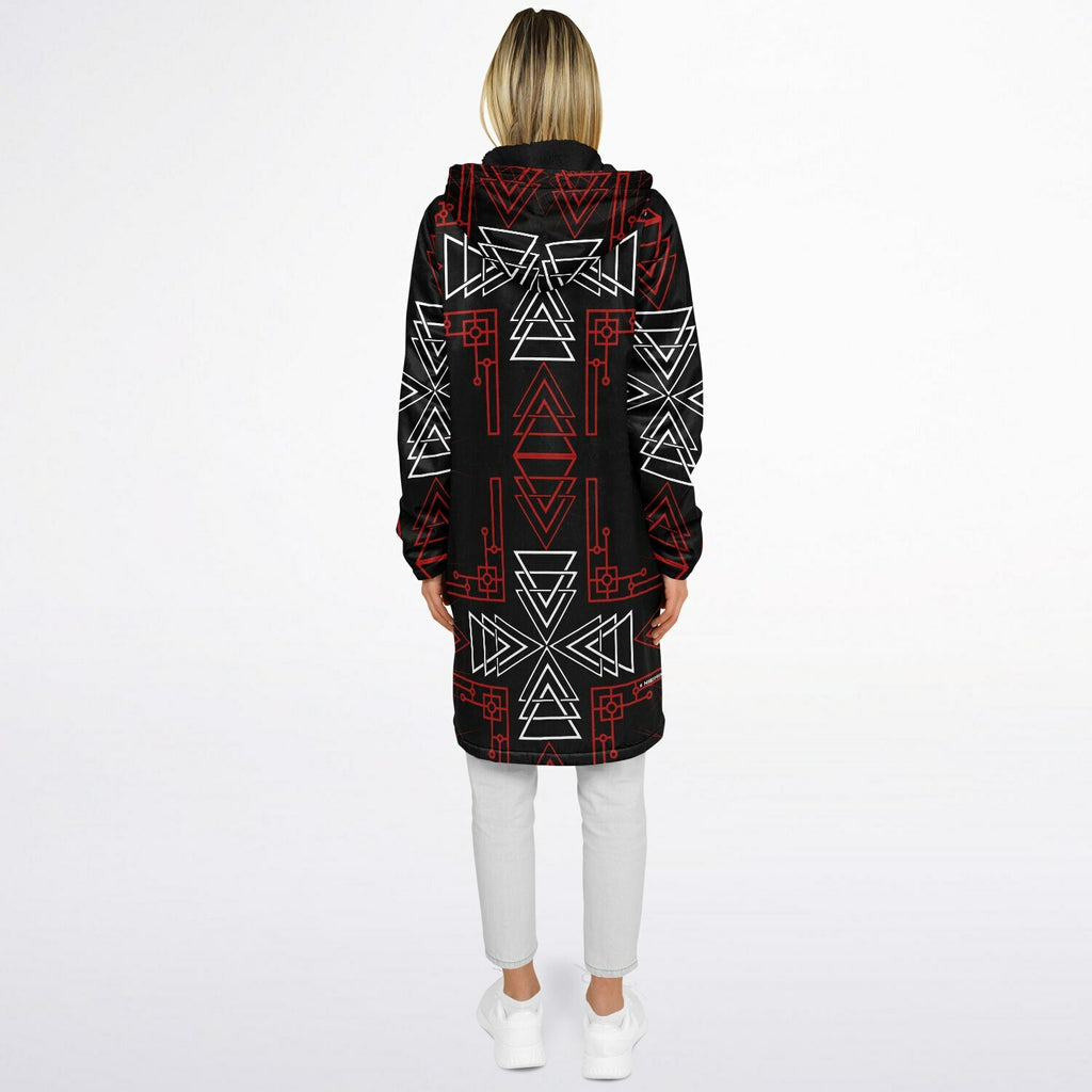 $NiieihiiNookei Microfleece Lined Zipper Cloak - AOP