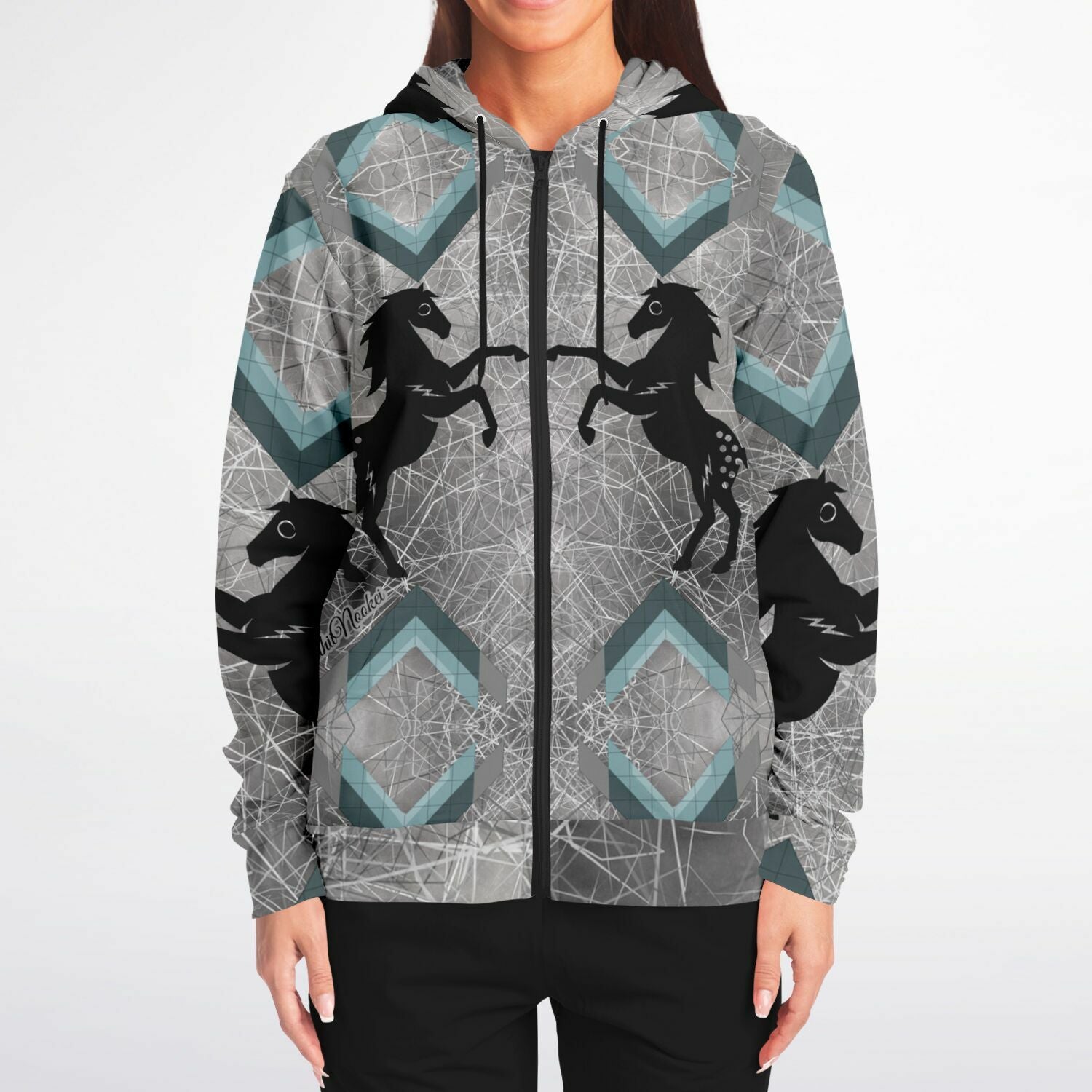 $NiieihiiNookei Fashion Zip-Up Hoodie - AOP