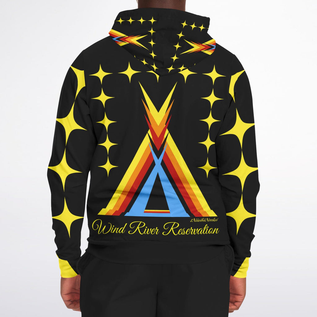 Wind River Reservation Design by $NiieihiiNookei Zip-Up Hoodie - AOP copy