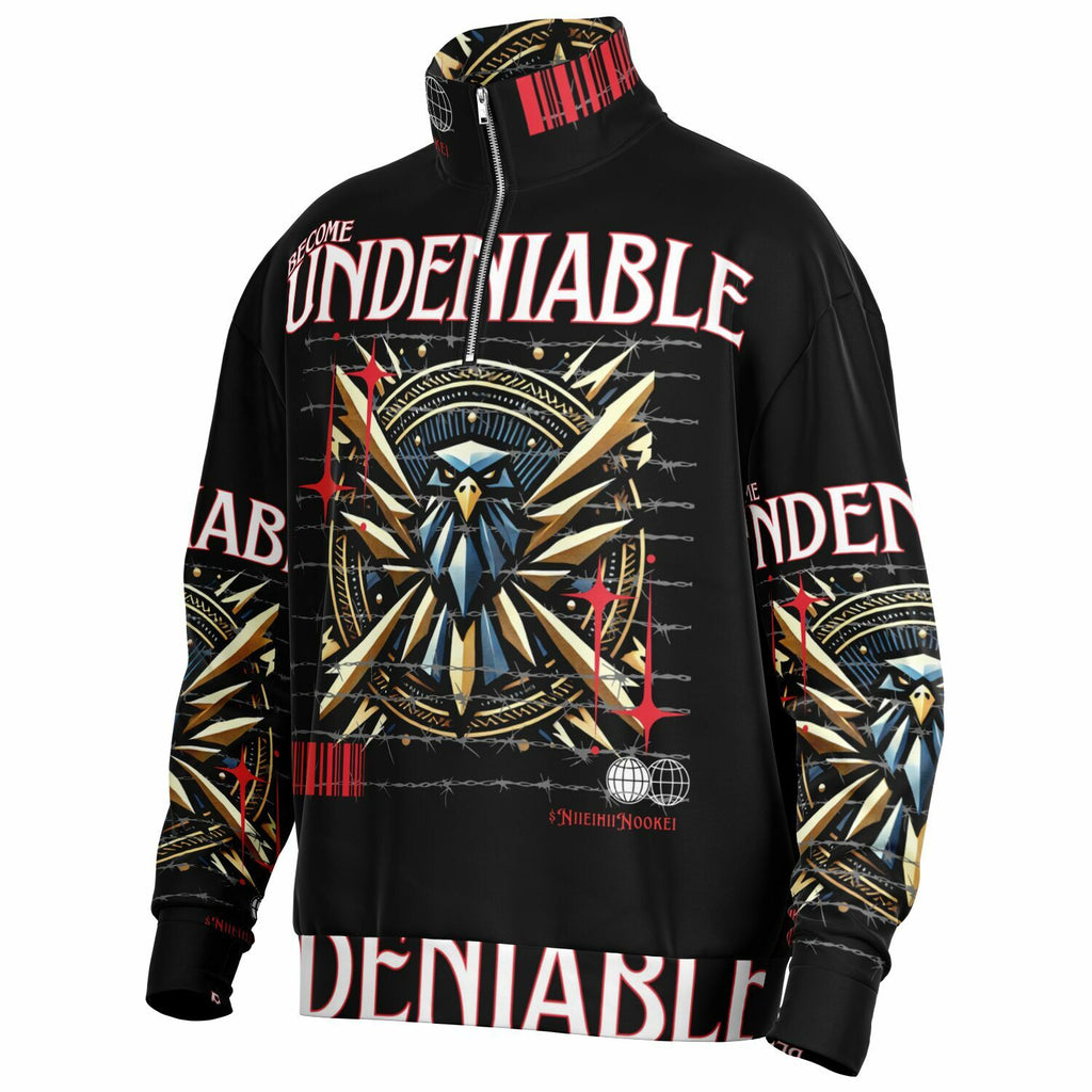 $NiieihiiNookei Heavyweight Oversized Quarter Zip Sweatshirt - AOP