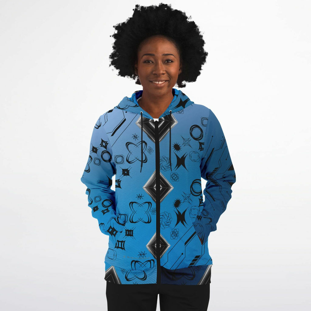 $NiieihiiNookei Athletic Zip-Up Hoodie - AOP