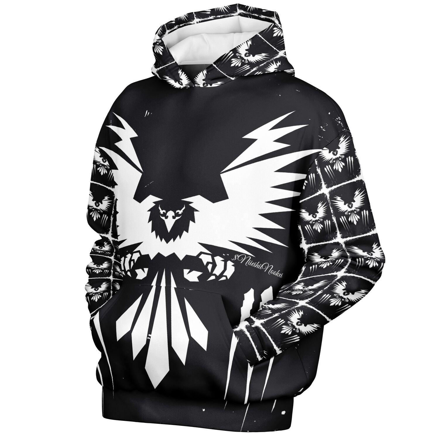 $NiieihiiNookei Graphic Design Heavyweight Oversized Hoodie - AOP