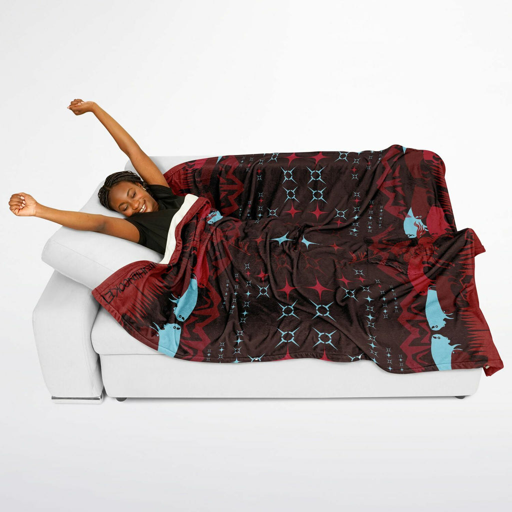 $NiieihiiNookei Flannel Blanket Poncho - AOP