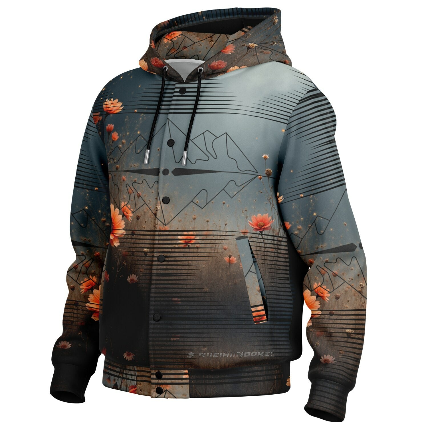 $NiieihiiNookei Hooded Jacket - AOP