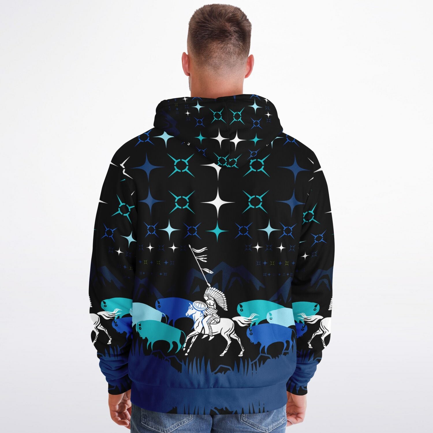 $NiieihiiNookei Microfleece Ziphoodie - AOP