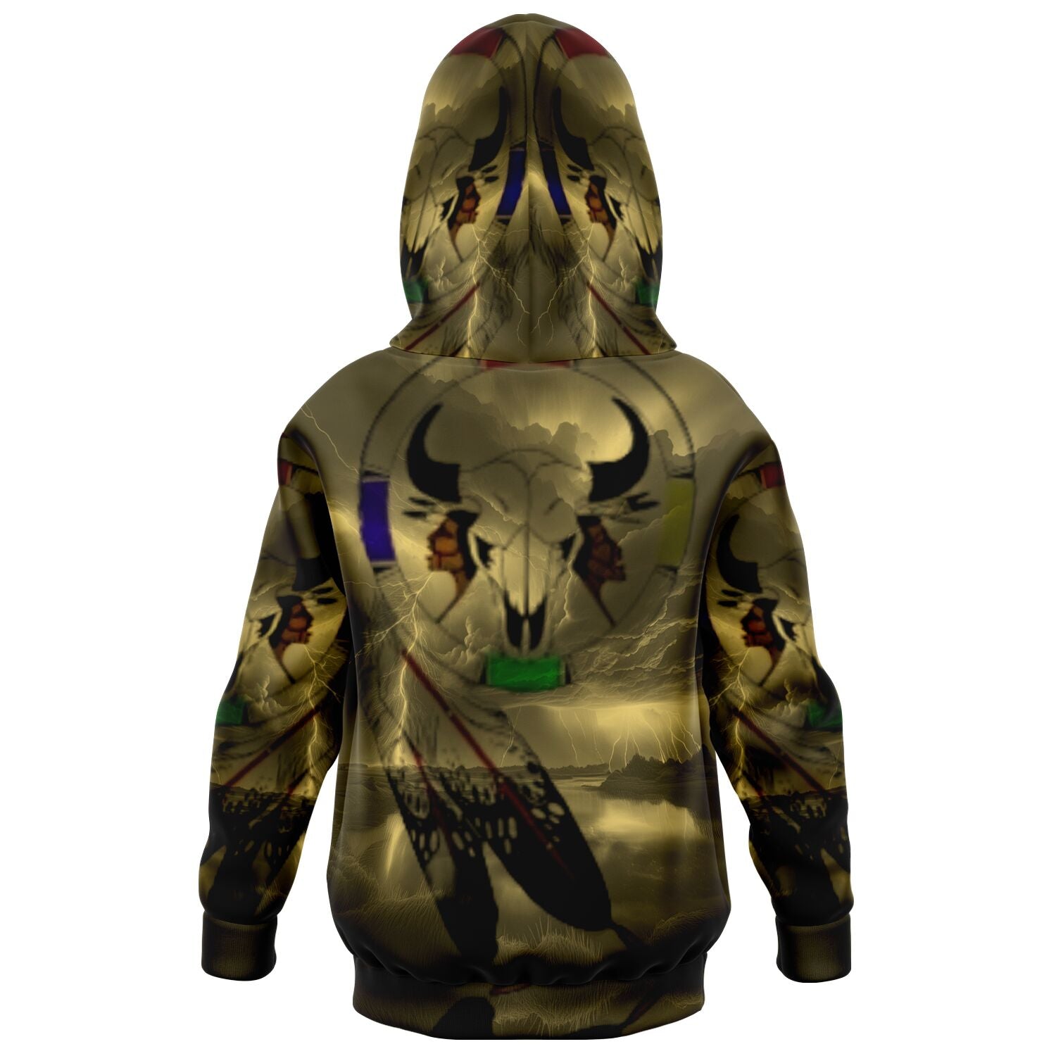 Northern Arapaho Tribe Logo Athletic Kids Hoodie - AOP