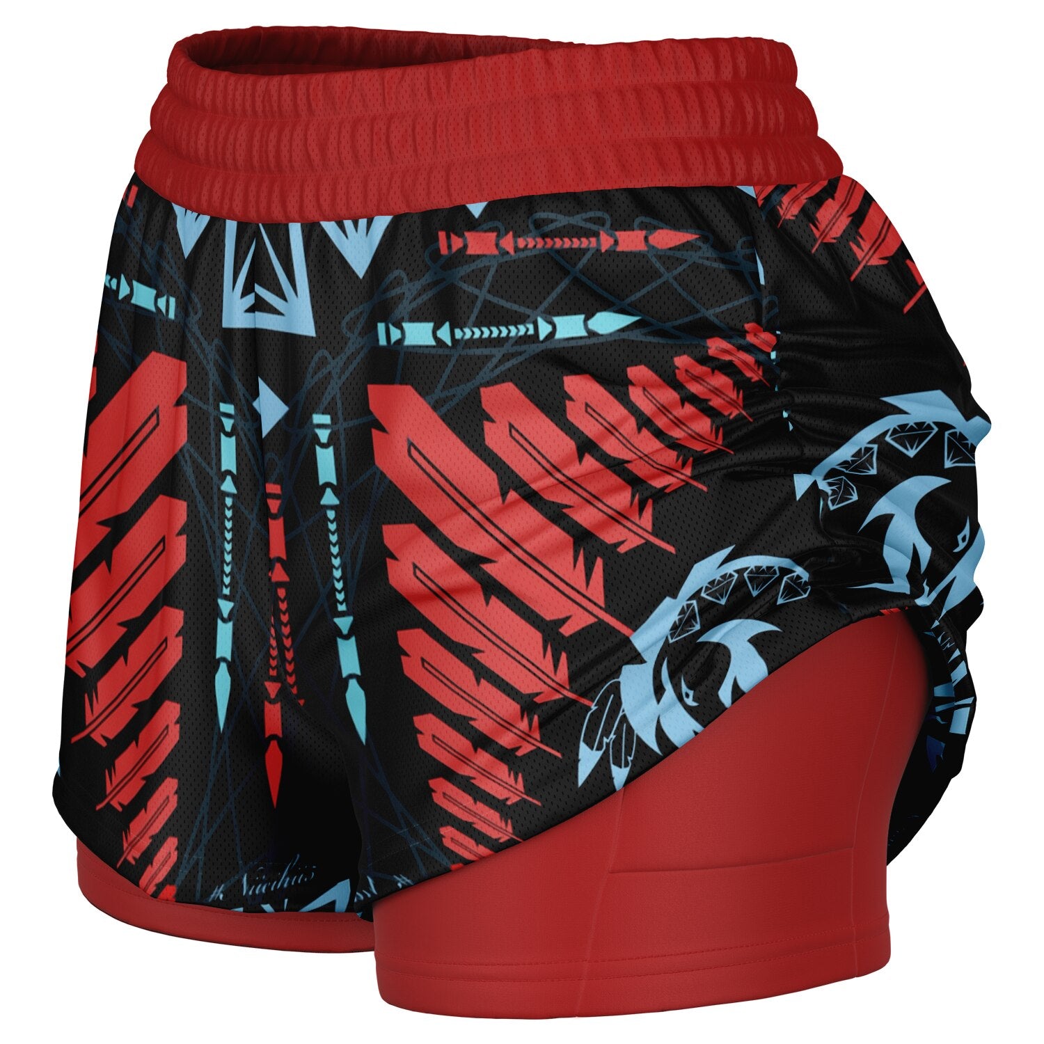 $NiieihiiNookei Women's 2-in-1 Shorts - AOP