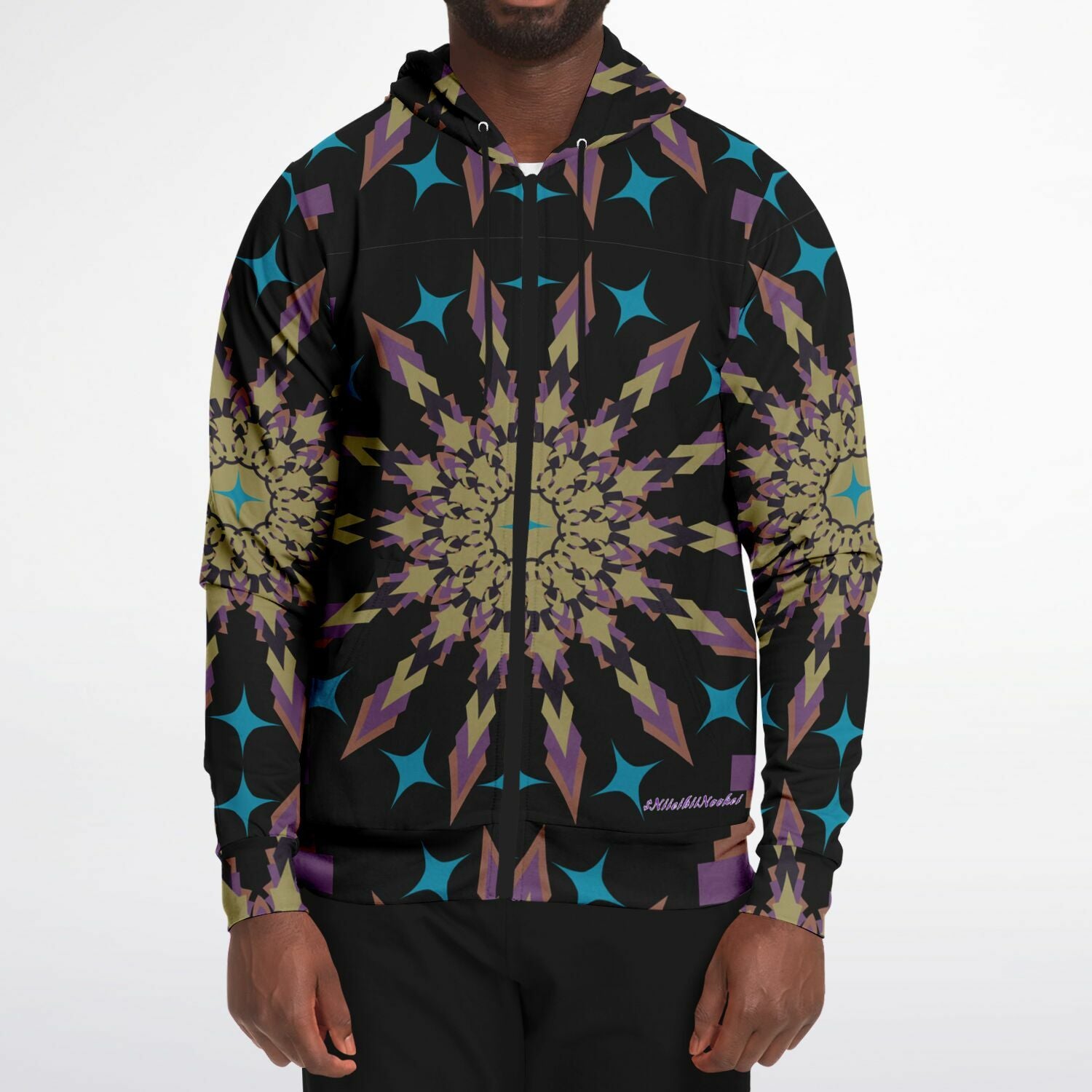 $NiieihiiNookei Athletic Zip-Up Hoodie - AOP