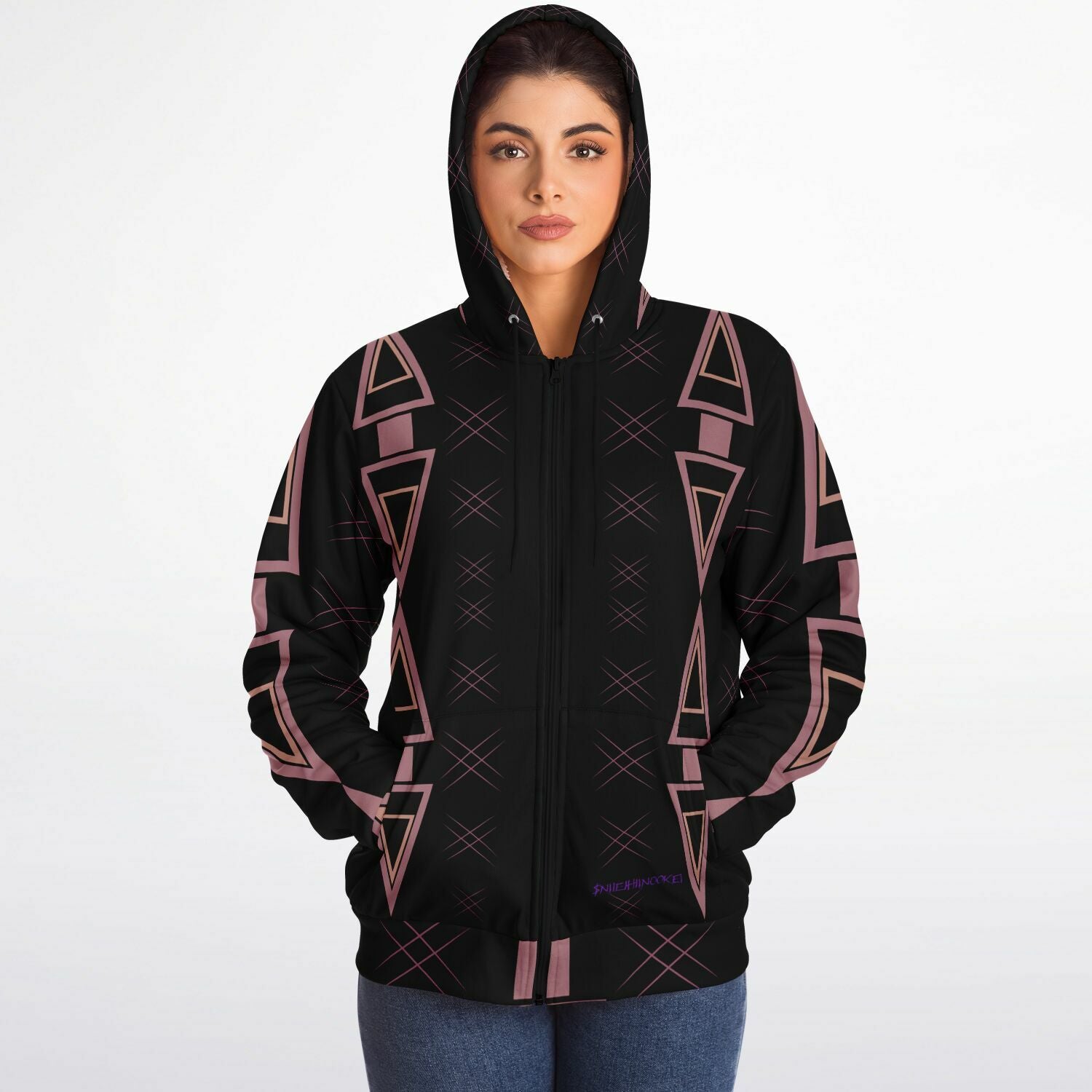 $NiieihiiNookei Microfleece Ziphoodie - AOP