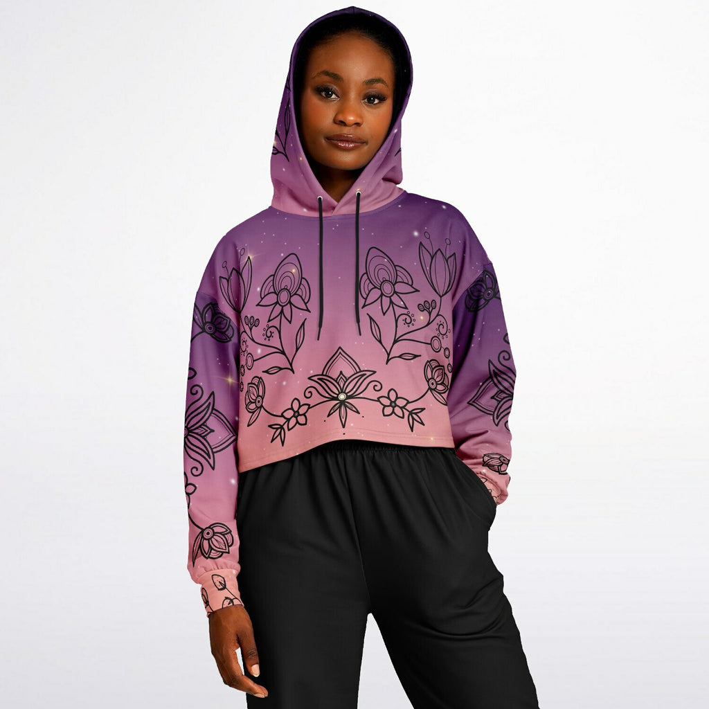 $NiieihiiNookei Fashion Cropped Hoodie - AOP