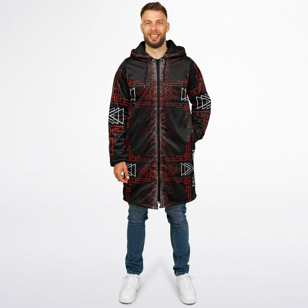 $NiieihiiNookei Microfleece Lined Zipper Cloak - AOP