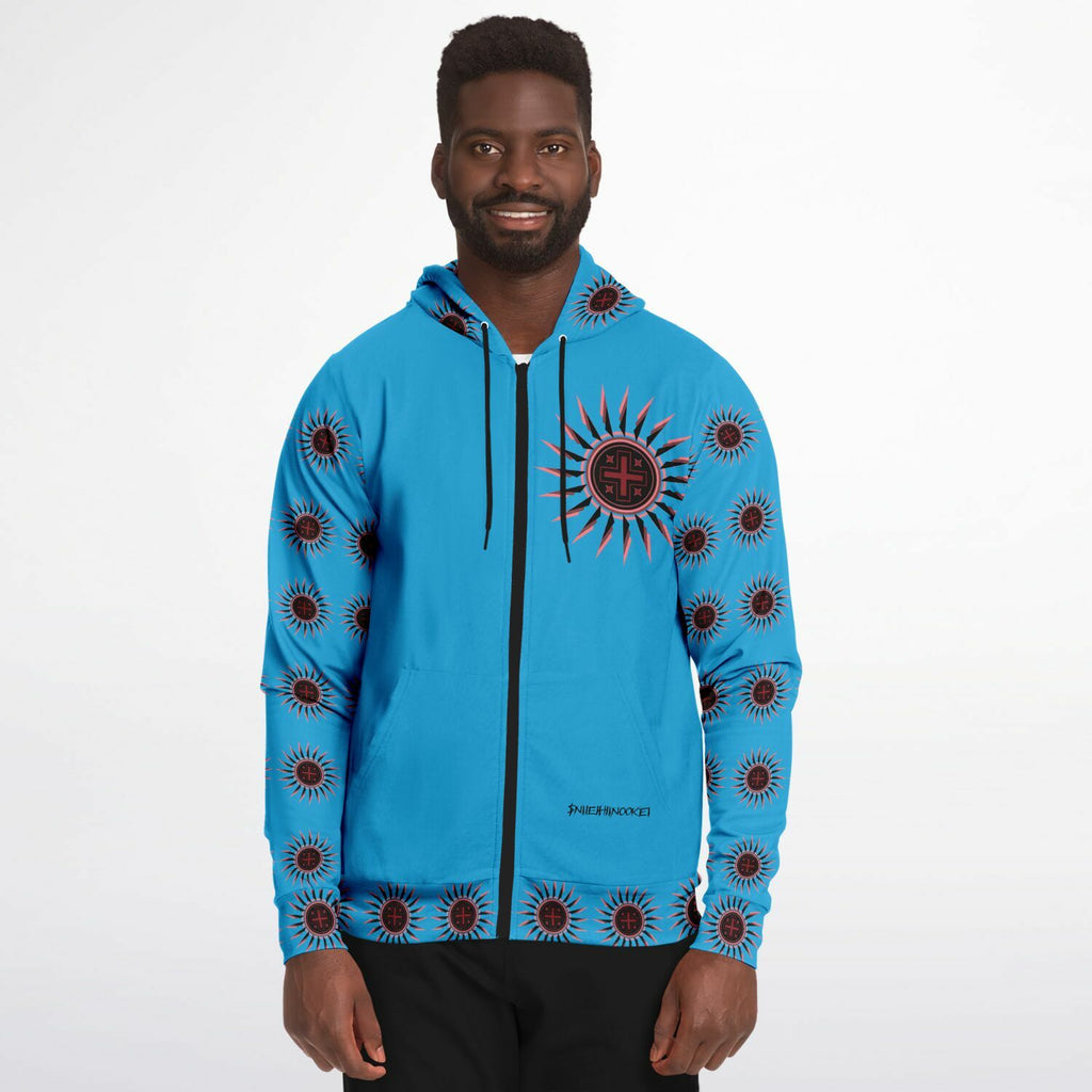 $NiieihiiNookei Athletic Zip-Up Hoodie - AOP