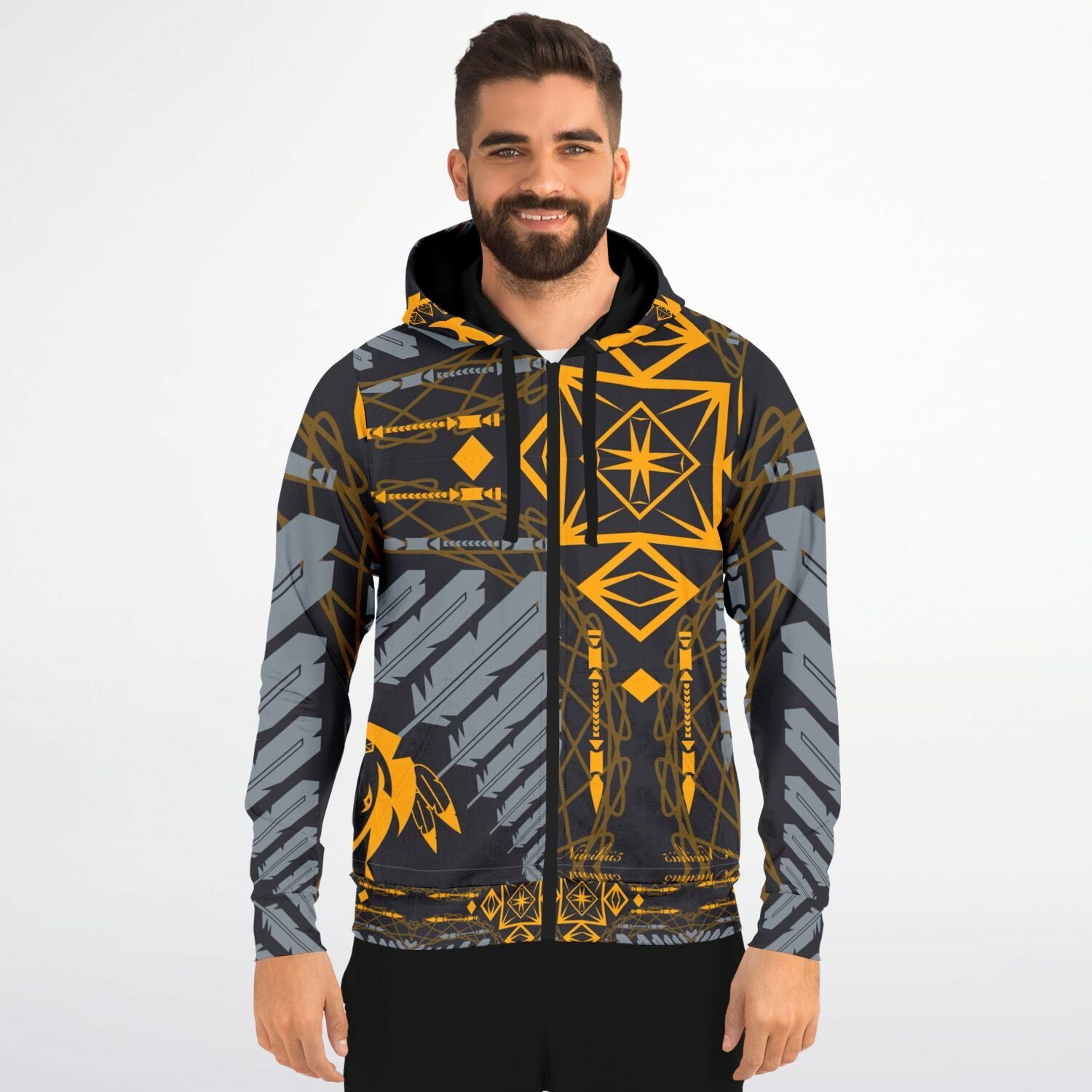 $NiieihiiNookei Athletic Zip-Up Hoodie - AOP