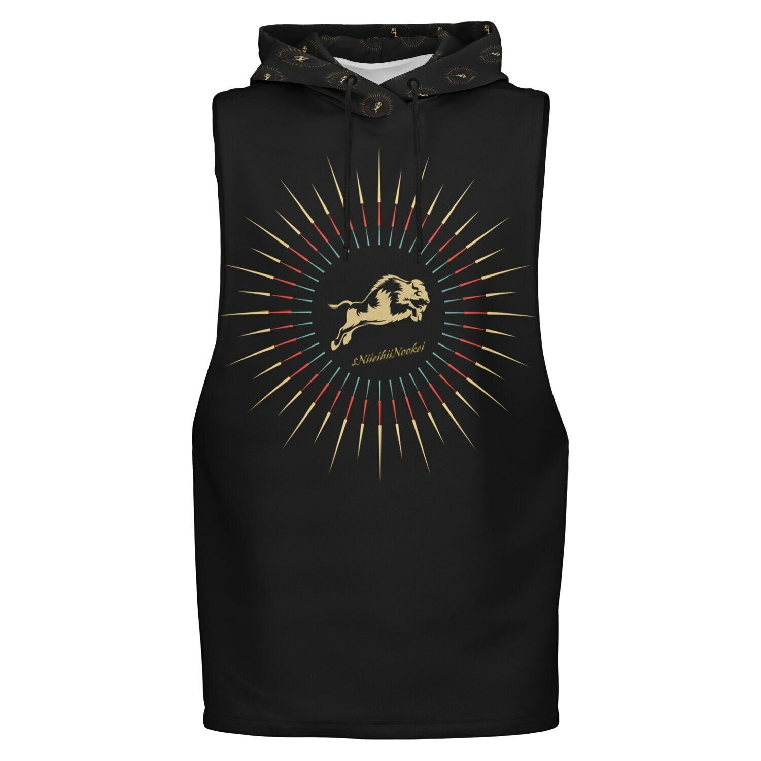 $NiieihiiNookei Athletic Drop Armhole Hoodie - AOP