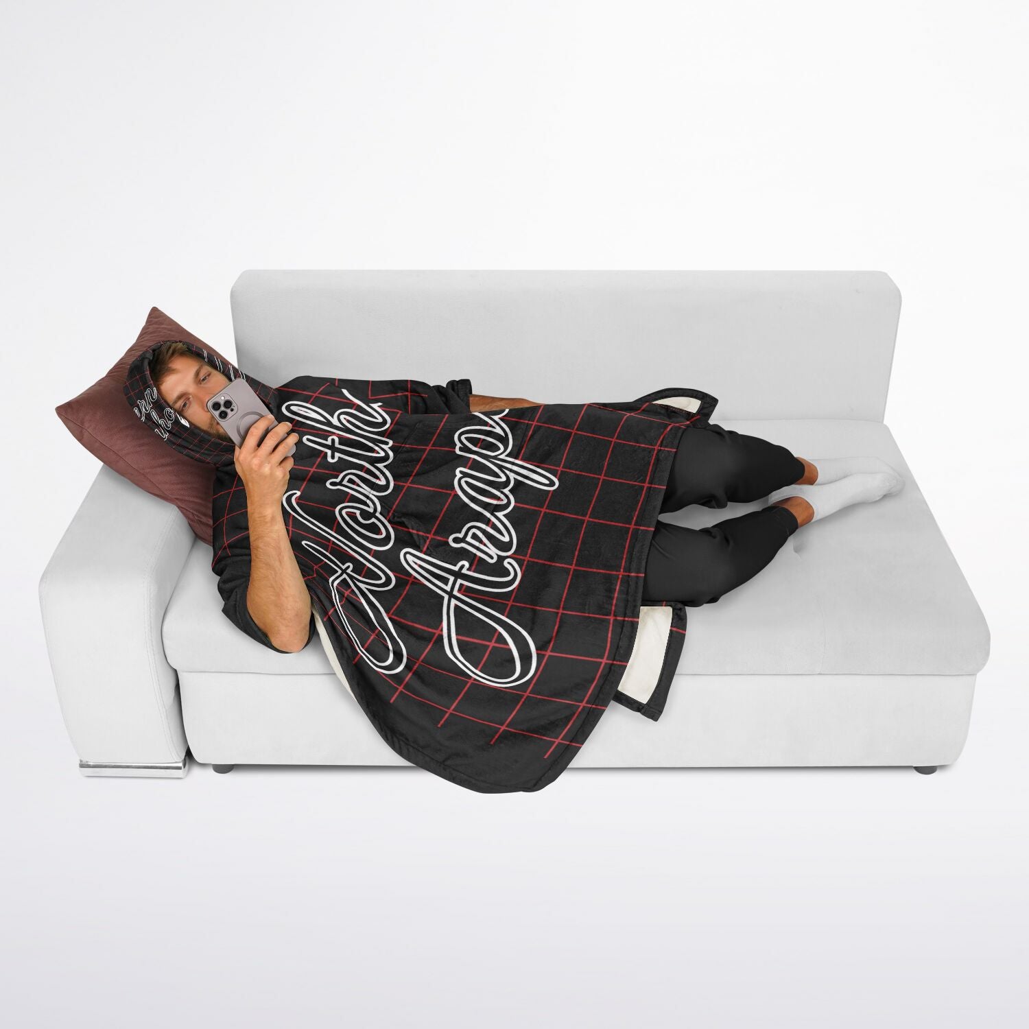 $NiieihiiNookei Northern Arapaho Flannel Blanket Poncho - AOP