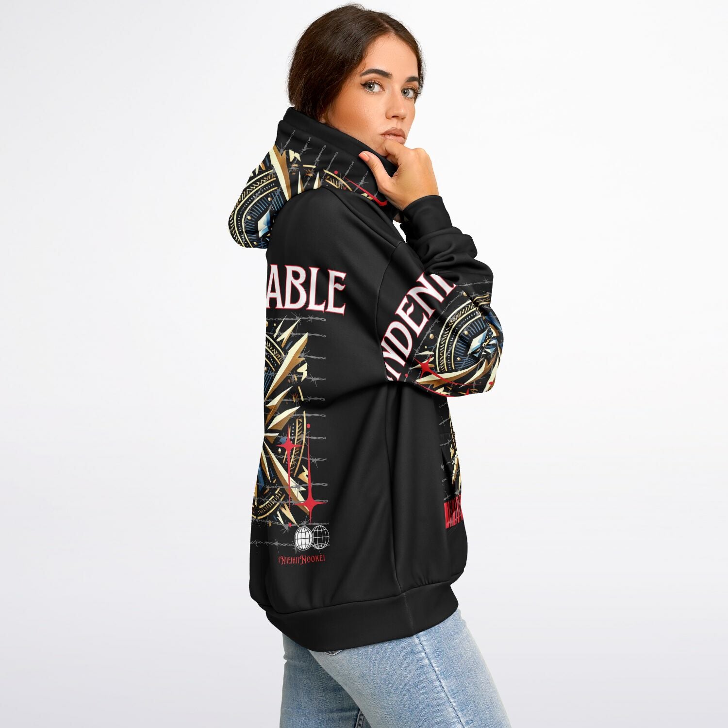 $NiieihiiNookei Heavyweight Oversized Hoodie - AOP