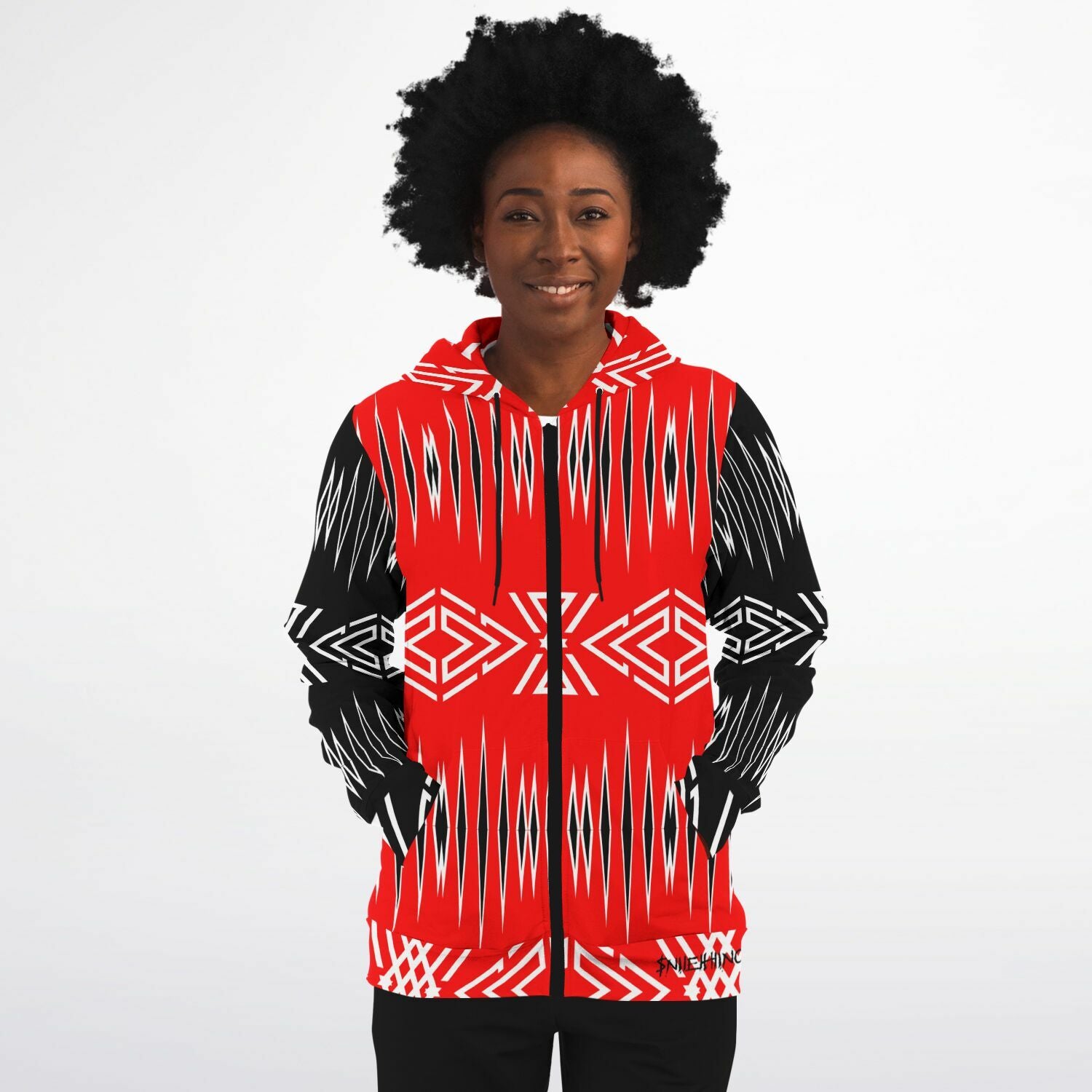 $NiieihiiNookei Zip-Up Hoodie - AOP