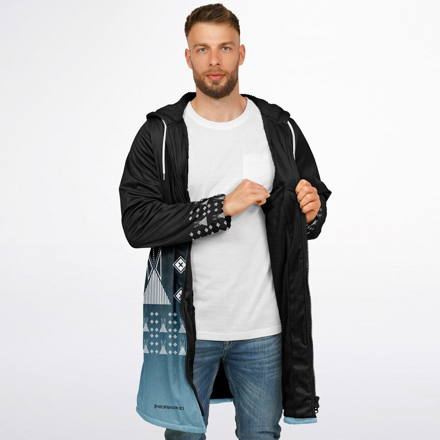 $NiieihiiNookei Zipper Cloak - AOP