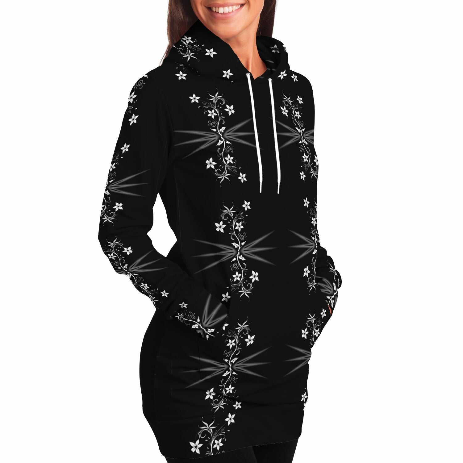 $NiieihiiNookei Athletic Longline Hoodie - AOP