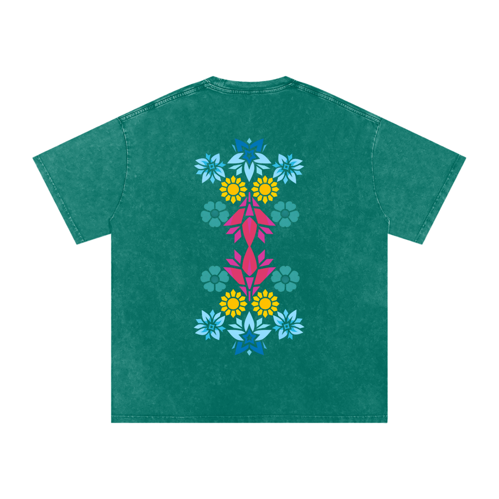 Snow Washed Oversized Cotton T-Shirt