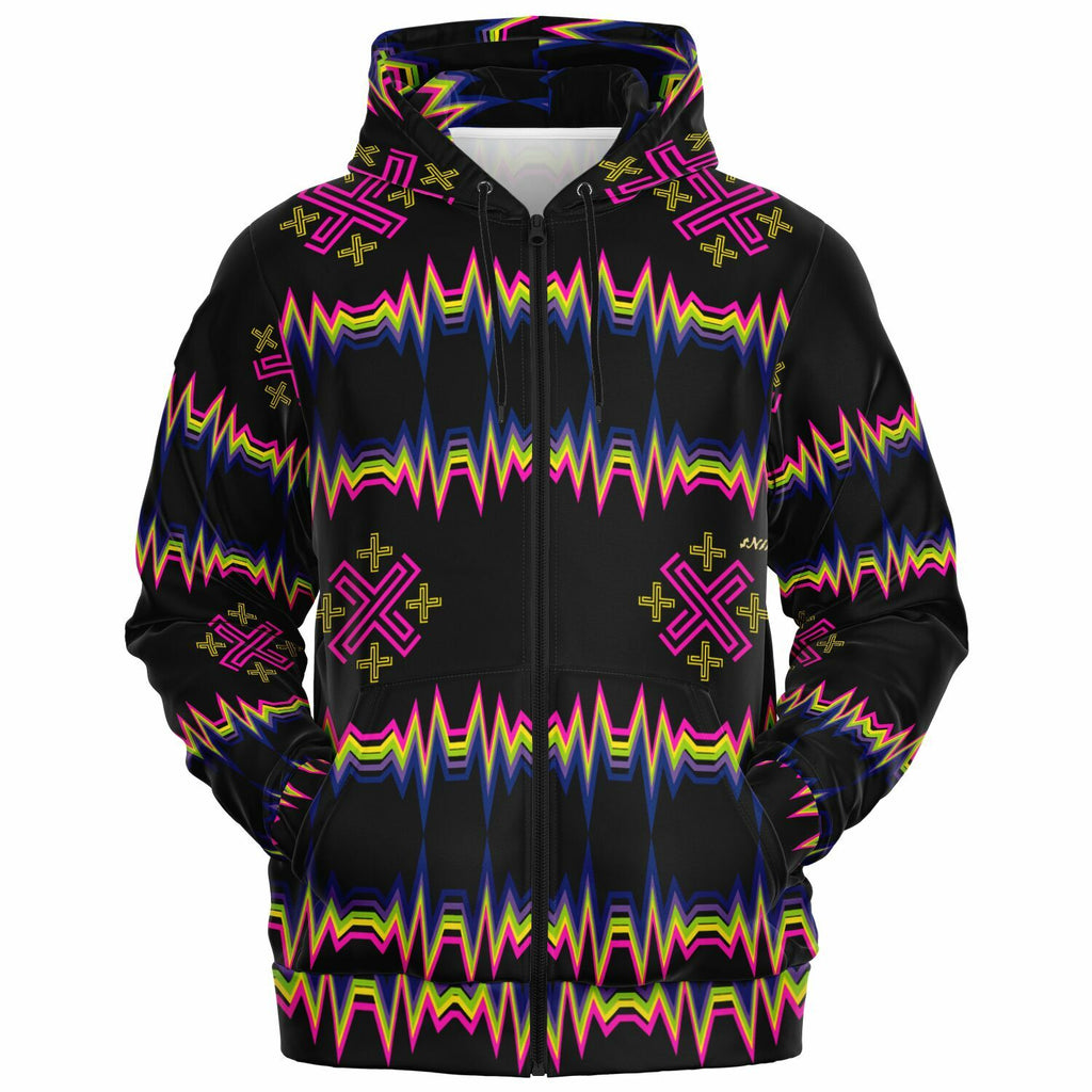 $NiieihiiNookei Athletic Zip-Up Hoodie - AOP