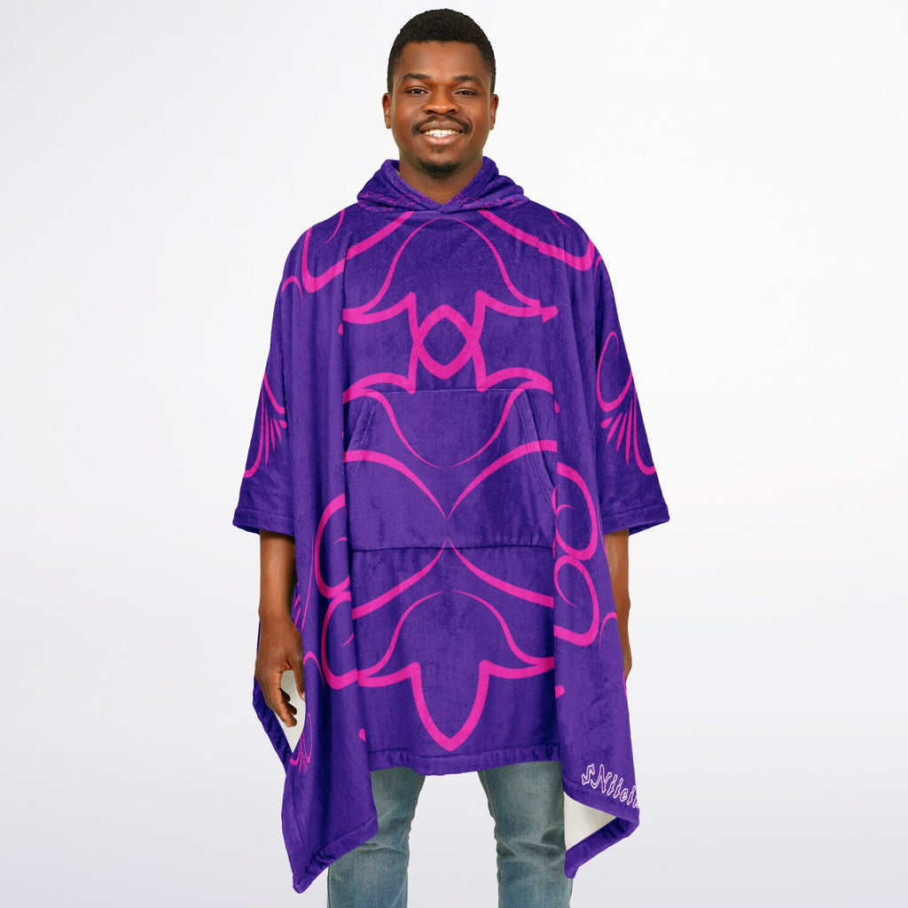$NiieihiiNookei Flannel Blanket Poncho - AOP