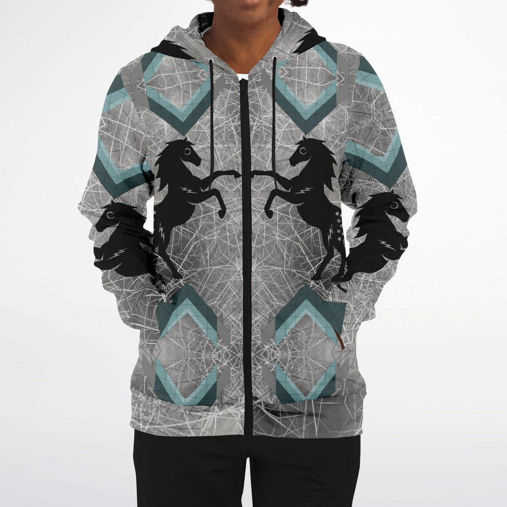 $NiieihiiNookei Fashion Zip-Up Hoodie - AOP