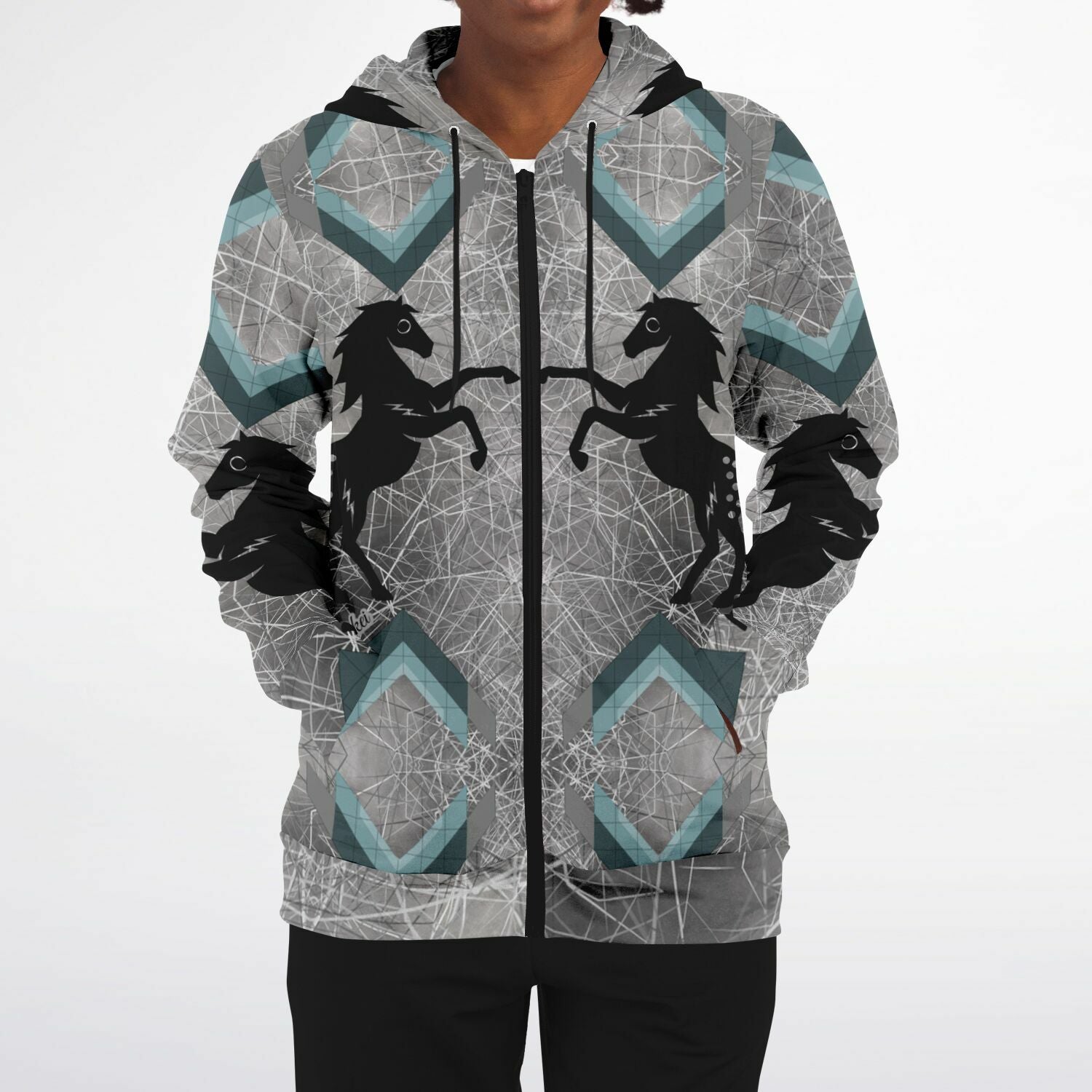 $NiieihiiNookei Fashion Zip-Up Hoodie - AOP