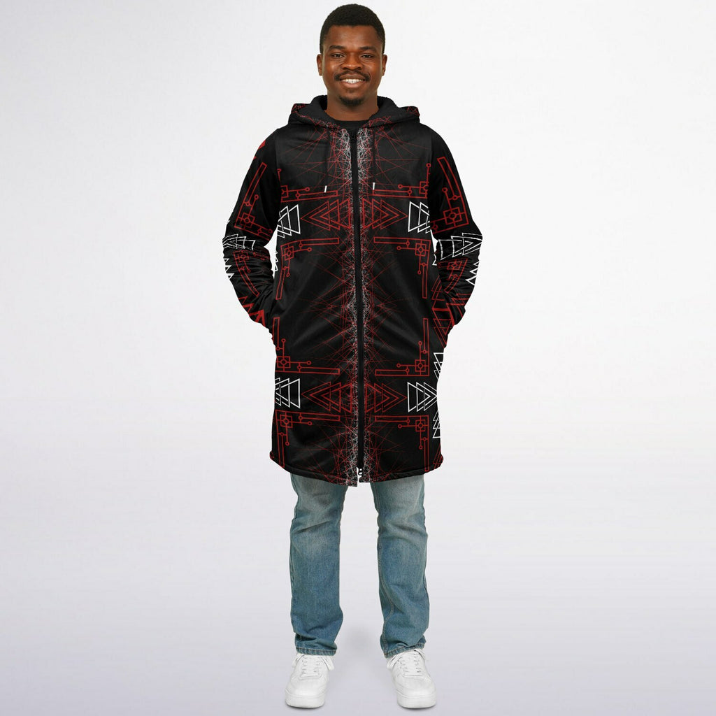 $NiieihiiNookei Microfleece Lined Zipper Cloak - AOP