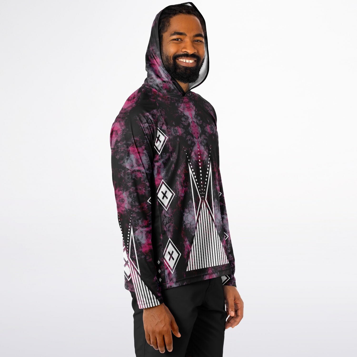 $NiieihiiNookei Long Sleeve Hooded Performance- AOP