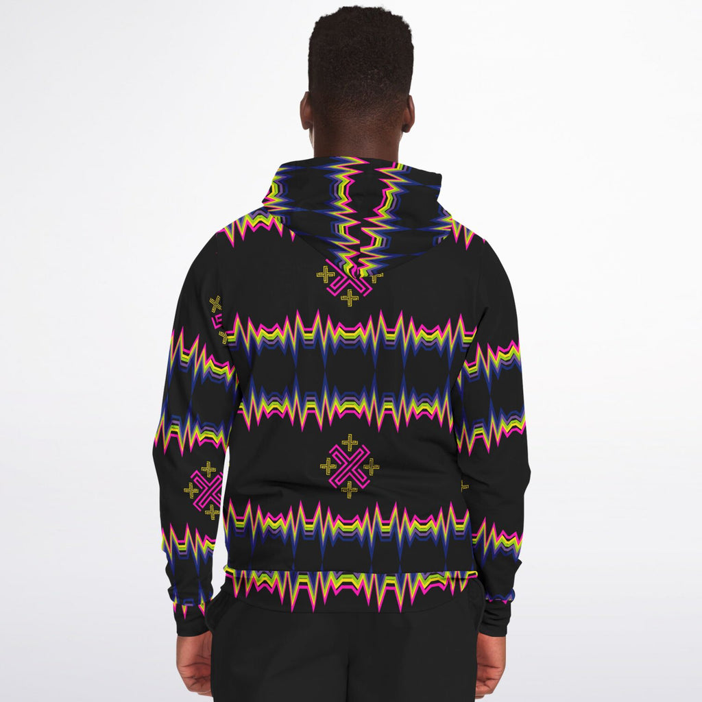 $NiieihiiNookei Athletic Zip-Up Hoodie - AOP