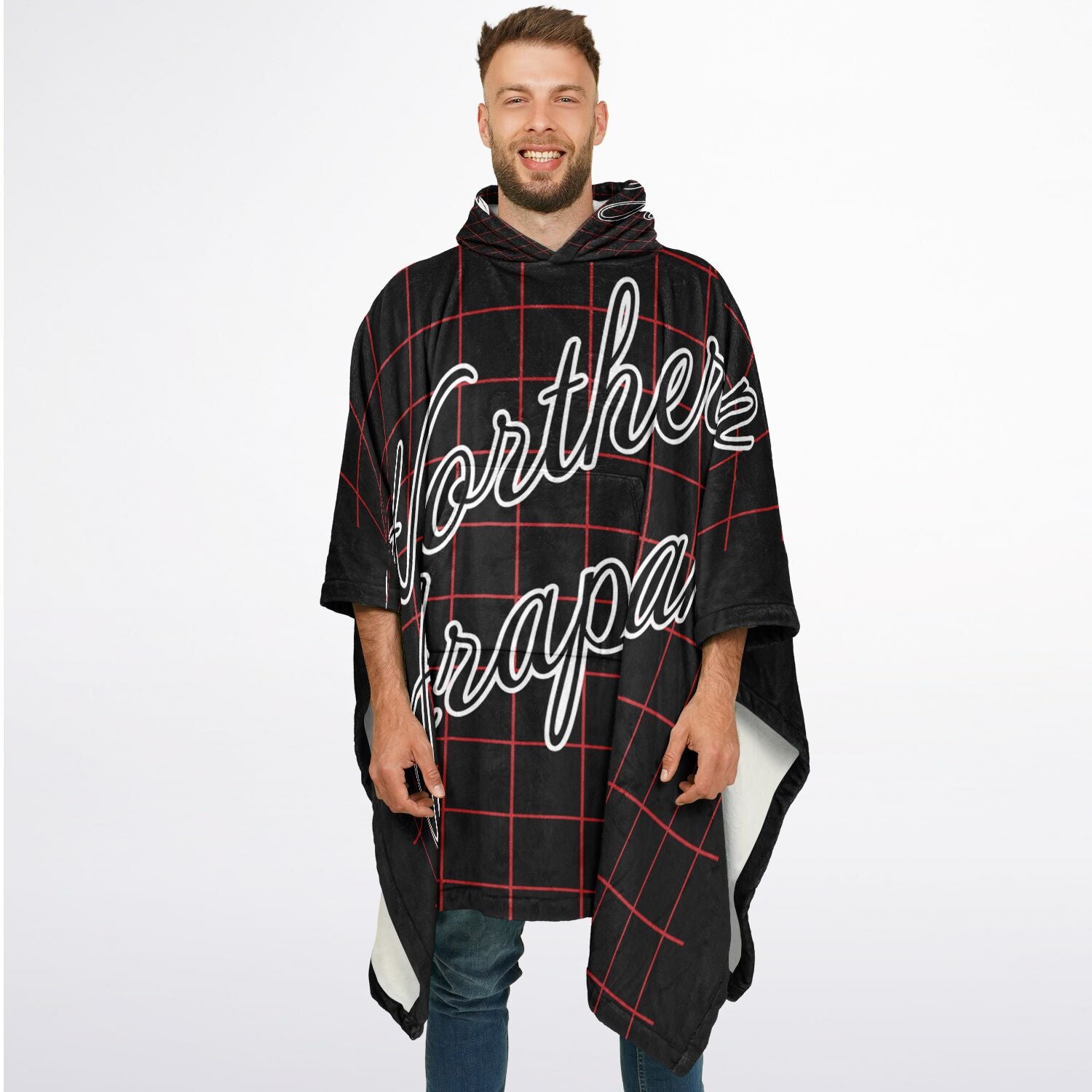 $NiieihiiNookei Northern Arapaho Flannel Blanket Poncho - AOP
