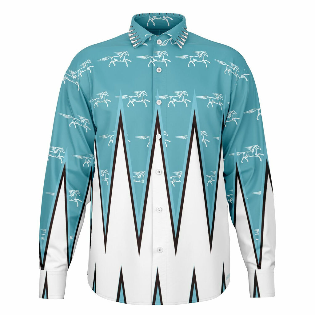 $NiieihiiNookei Long Sleeve Button Down Shirt - AOP