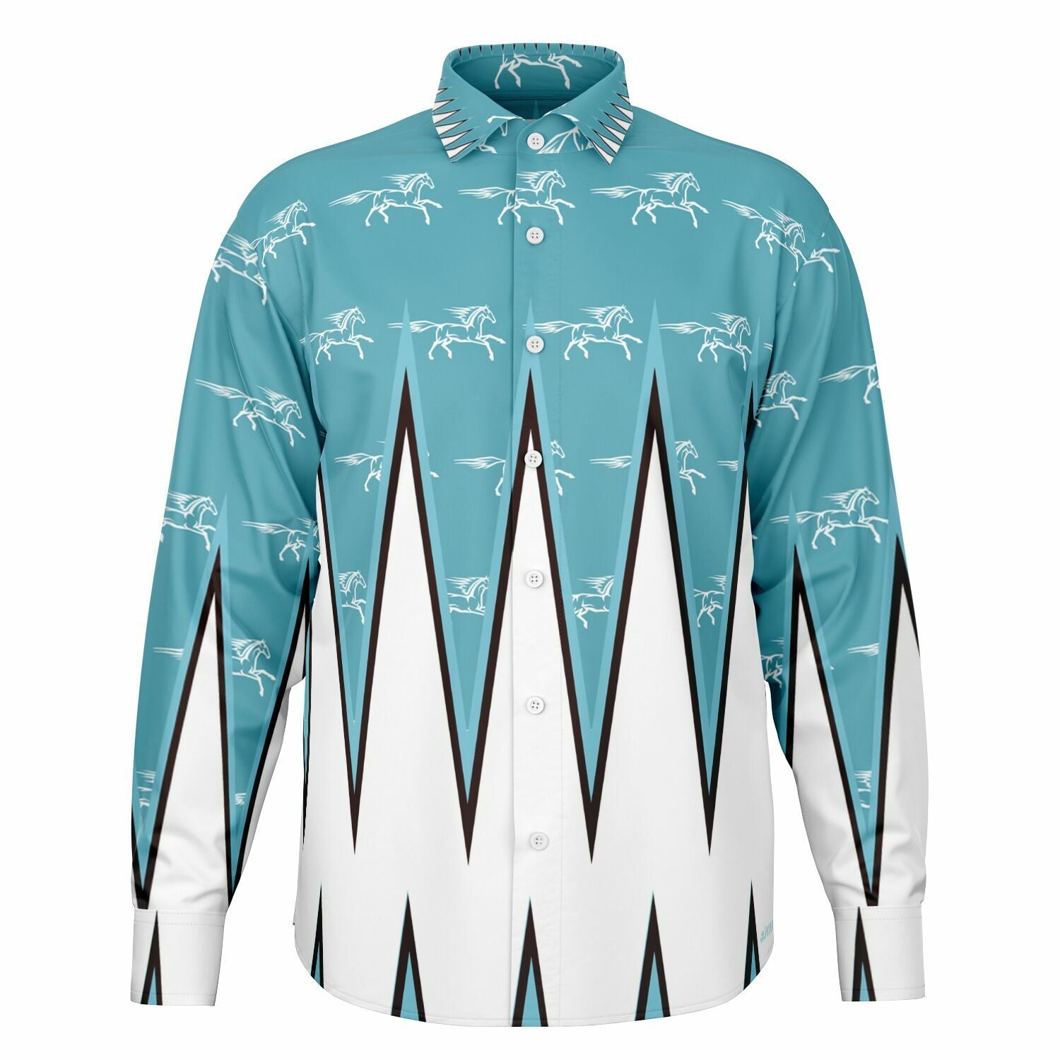 $NiieihiiNookei Long Sleeve Button Down Shirt - AOP