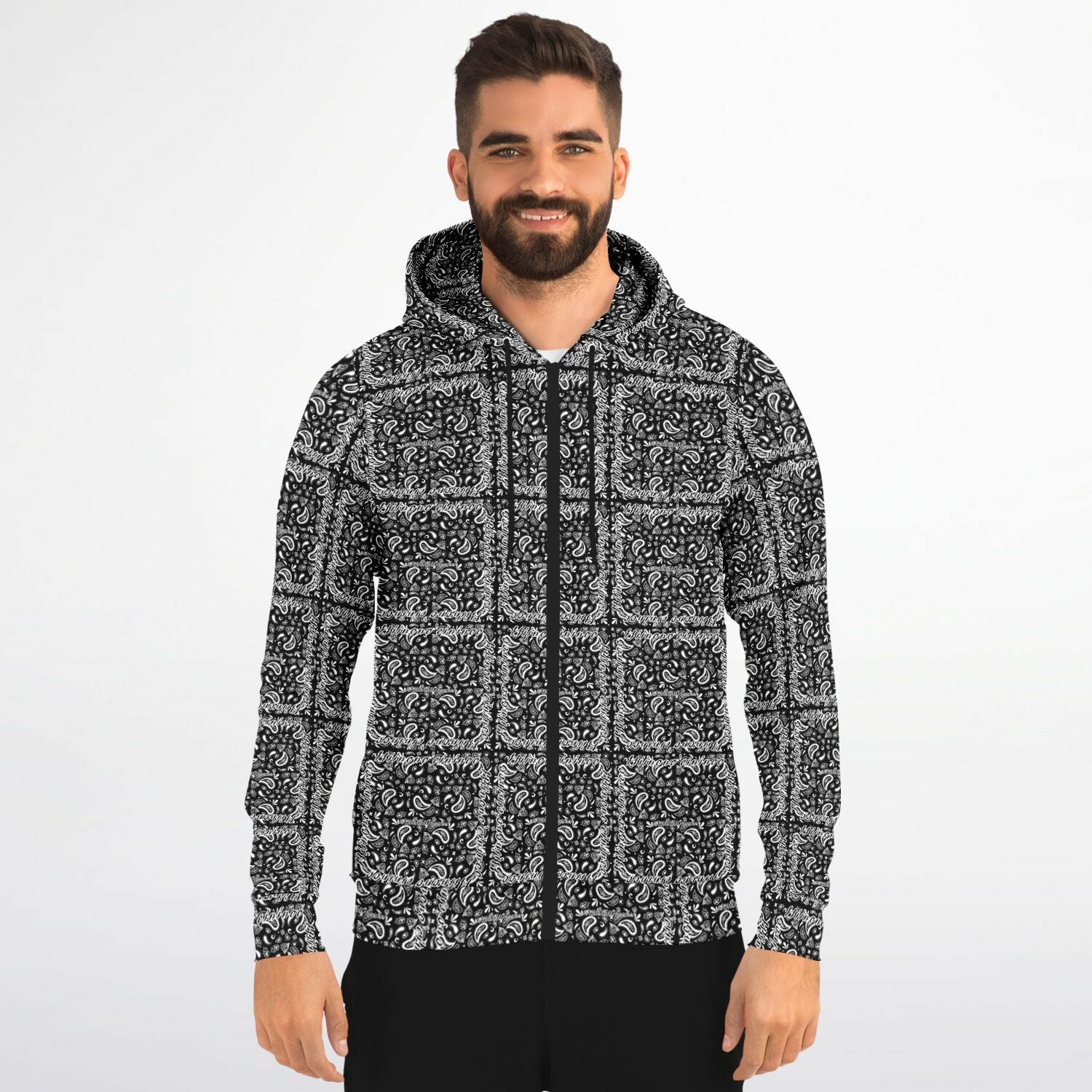 $NiieihiiNookei Athletic Zip-Up Hoodie - AOP