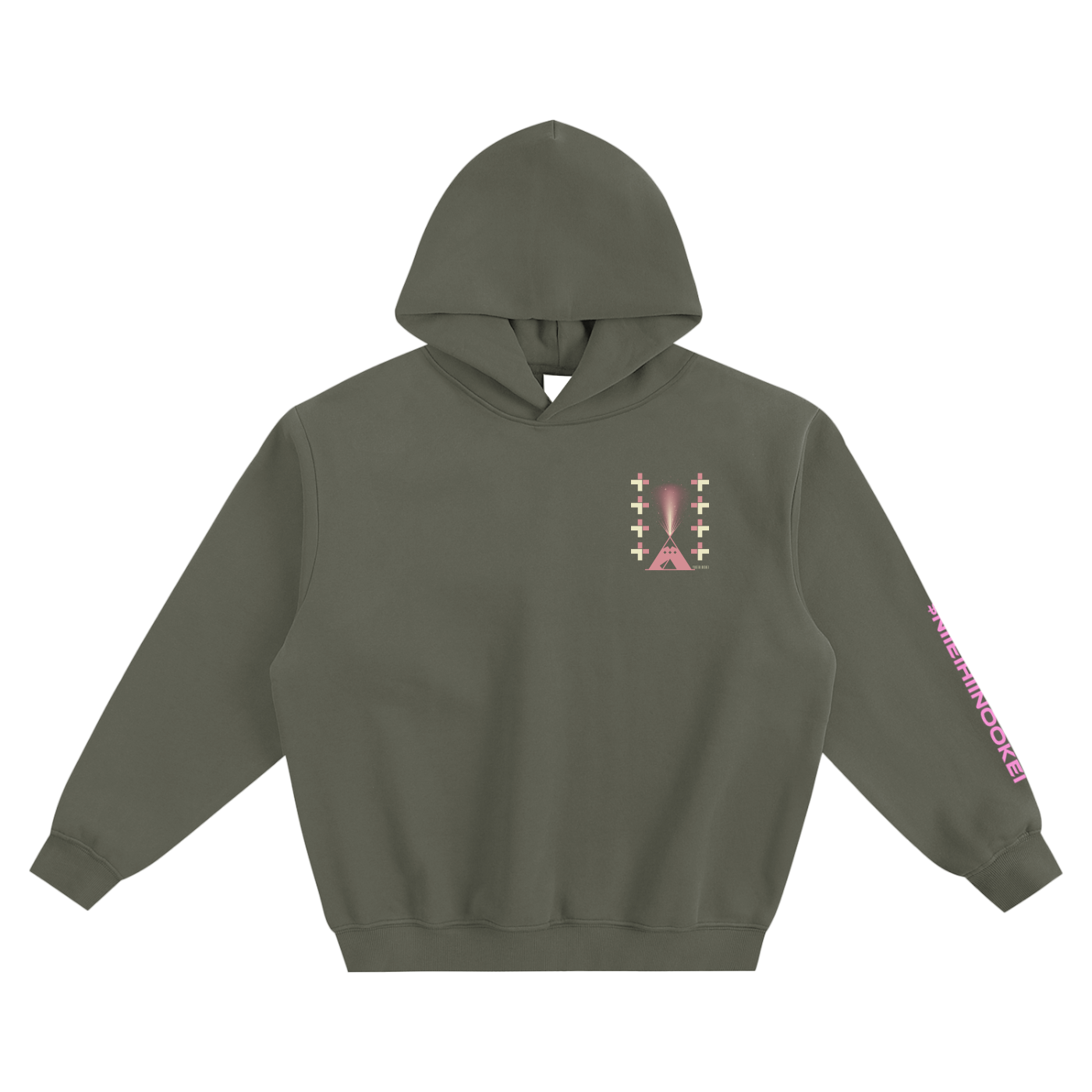 $NiieihiiNookei Fleeced Boxy Hoodie