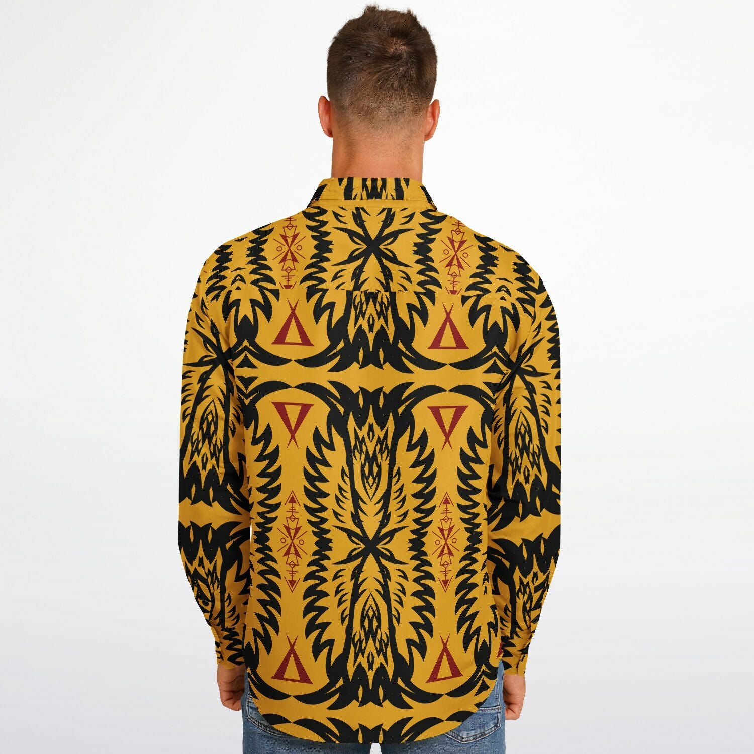$NiieihiiNookei Long Sleeve Button Down Shirt - AOP