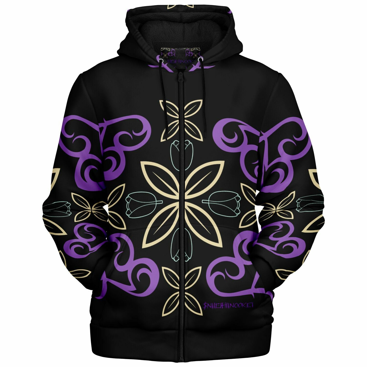 $NiieihiiNookei Microfleece Ziphoodie - AOP