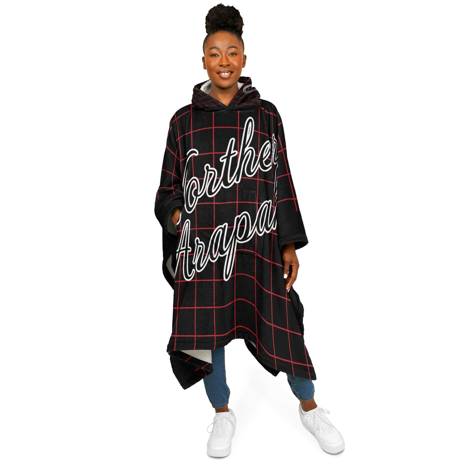$NiieihiiNookei Northern Arapaho Flannel Blanket Poncho - AOP