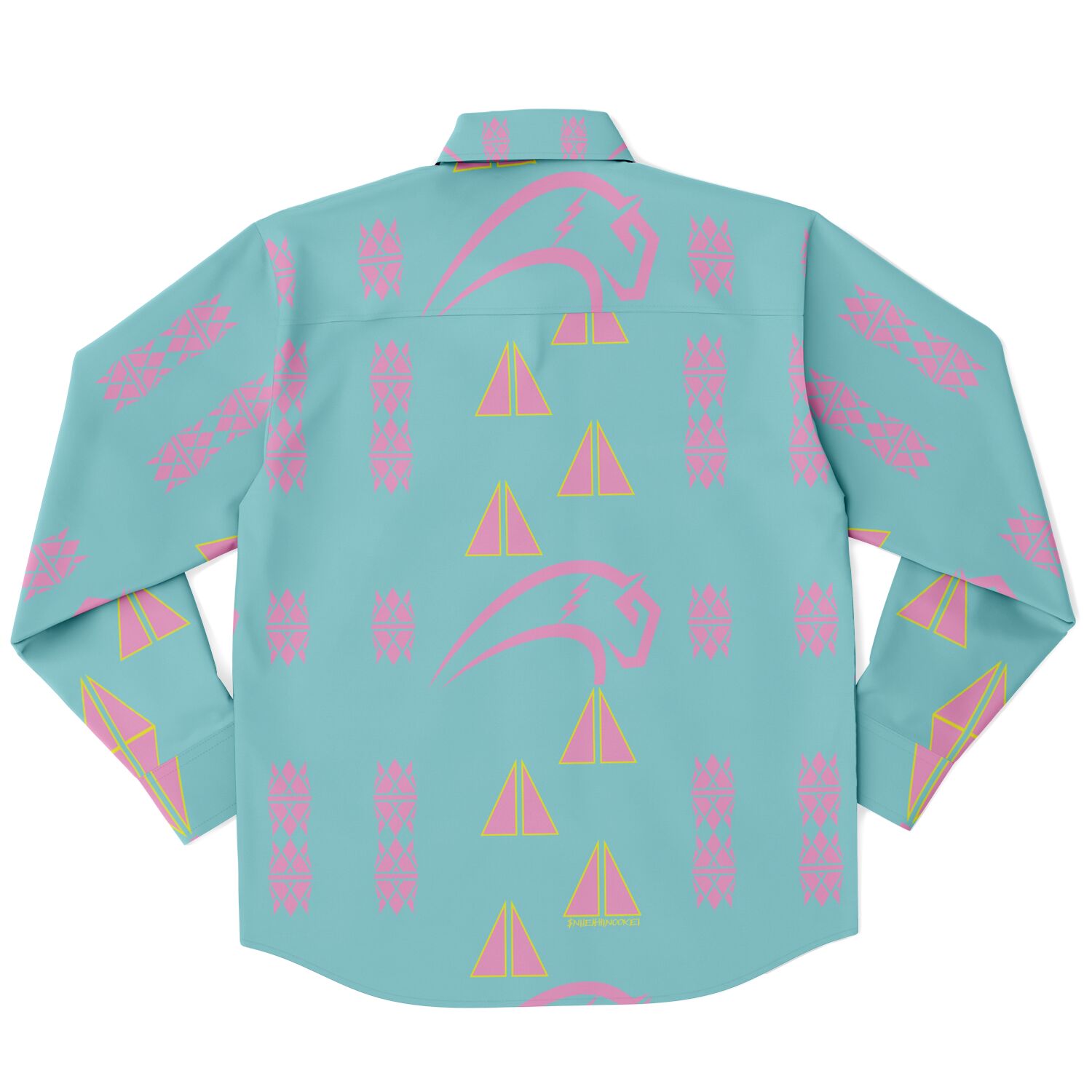 $NiieihiiNookei Long Sleeve Button Down Shirt - AOP