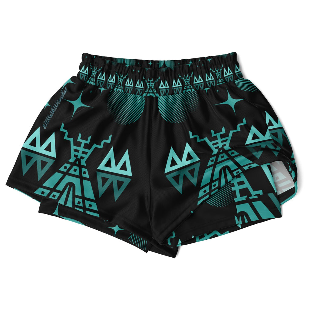 $NiieihiiNookei Women's 2-in-1 Shorts - AOP