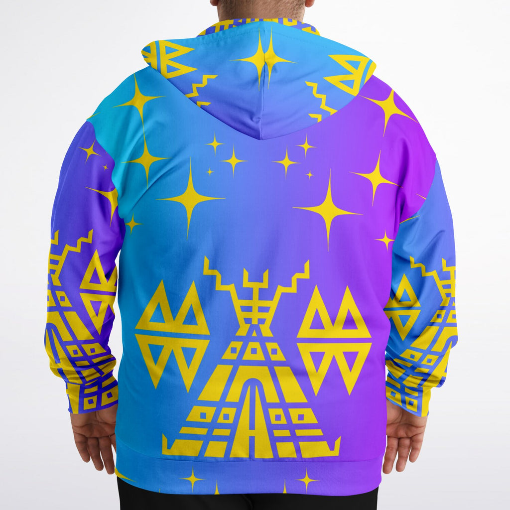 $NiieihiiNookei Fashion Plus-size Ziphoodie - AOP