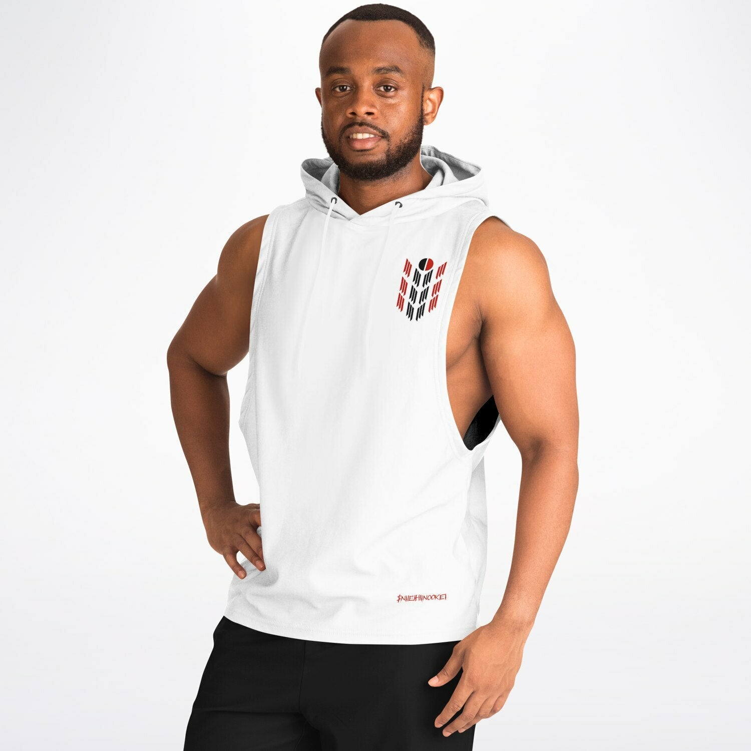 $NiieihiiNookei Arapaho Flag Design Athletic Drop Sleeveless Hoodie - AOP