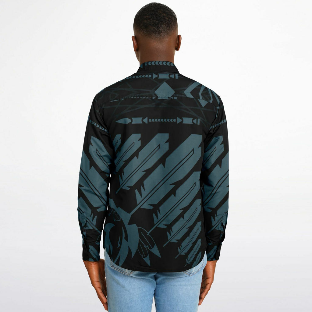 $NiieihiiNookei Long Sleeve Button Down Shirt - AOP